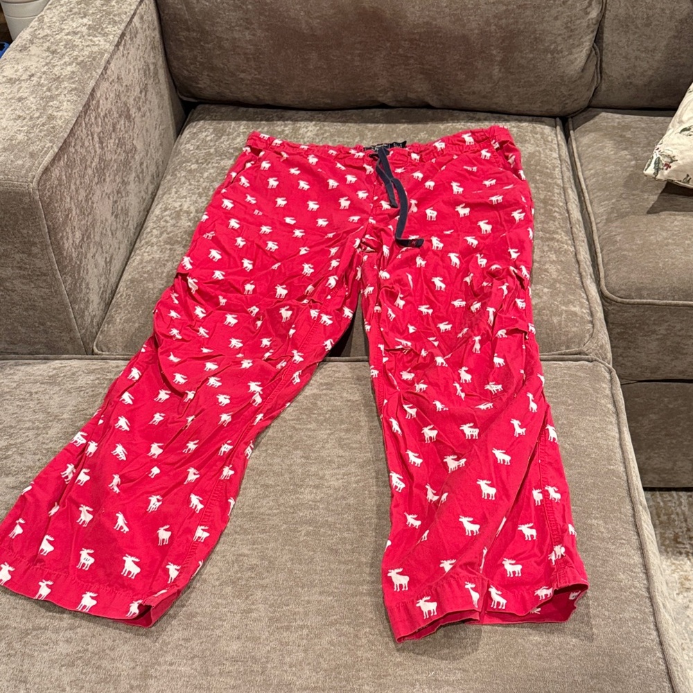 Abercrombie & Fitch Red Pajama Pants